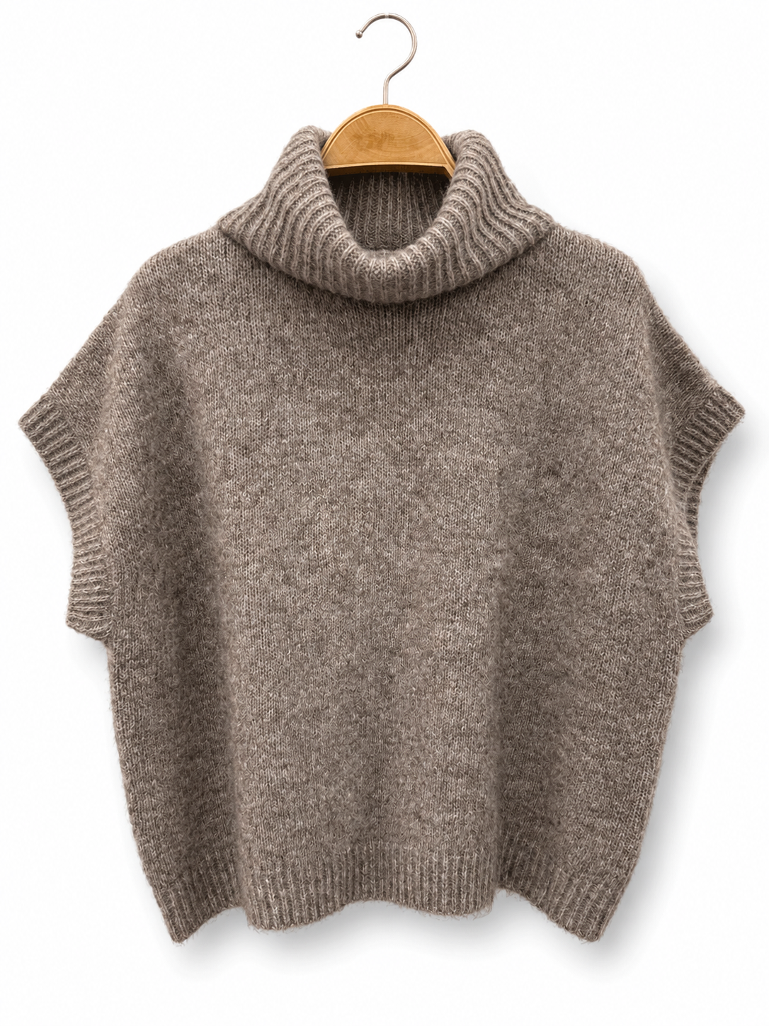 Strickpullover// mit kurzem Arm in beige oder braun