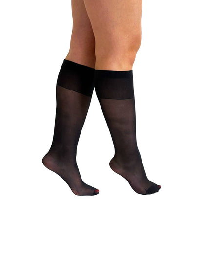 Superweite Kniestrümpfe: Schwarz XL-5XL