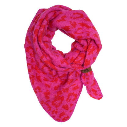 Lot83-Schal Nina Leopard Rot Pink