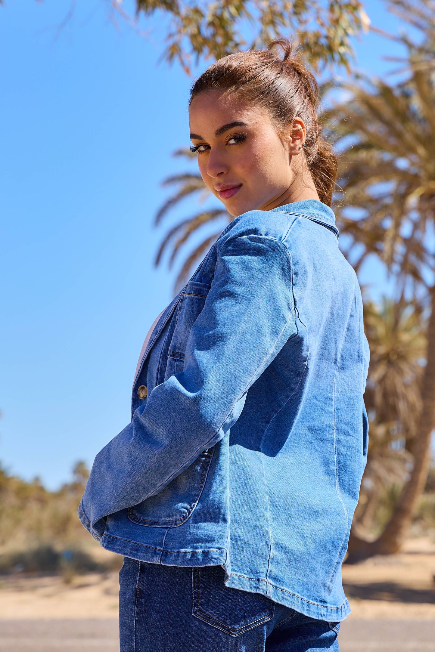 Blazer aus super softem, stretchigen Jeans, modern & tailliert