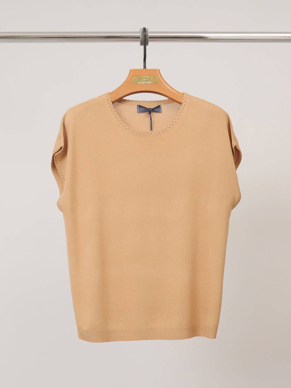 Strickshirt // sandfarben