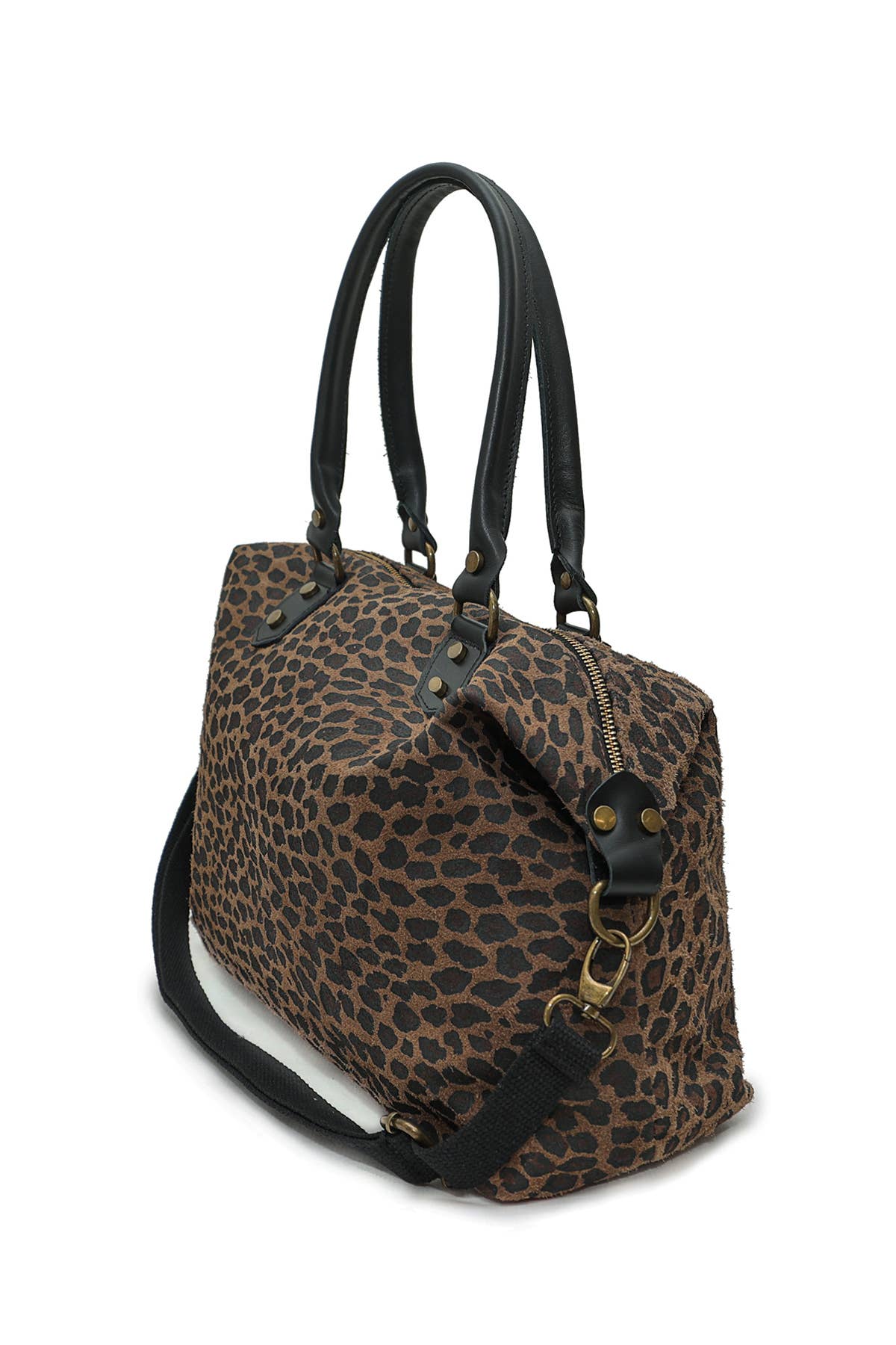 Leopard Weekender von Cherry Paris aus Rinds-Wildleder