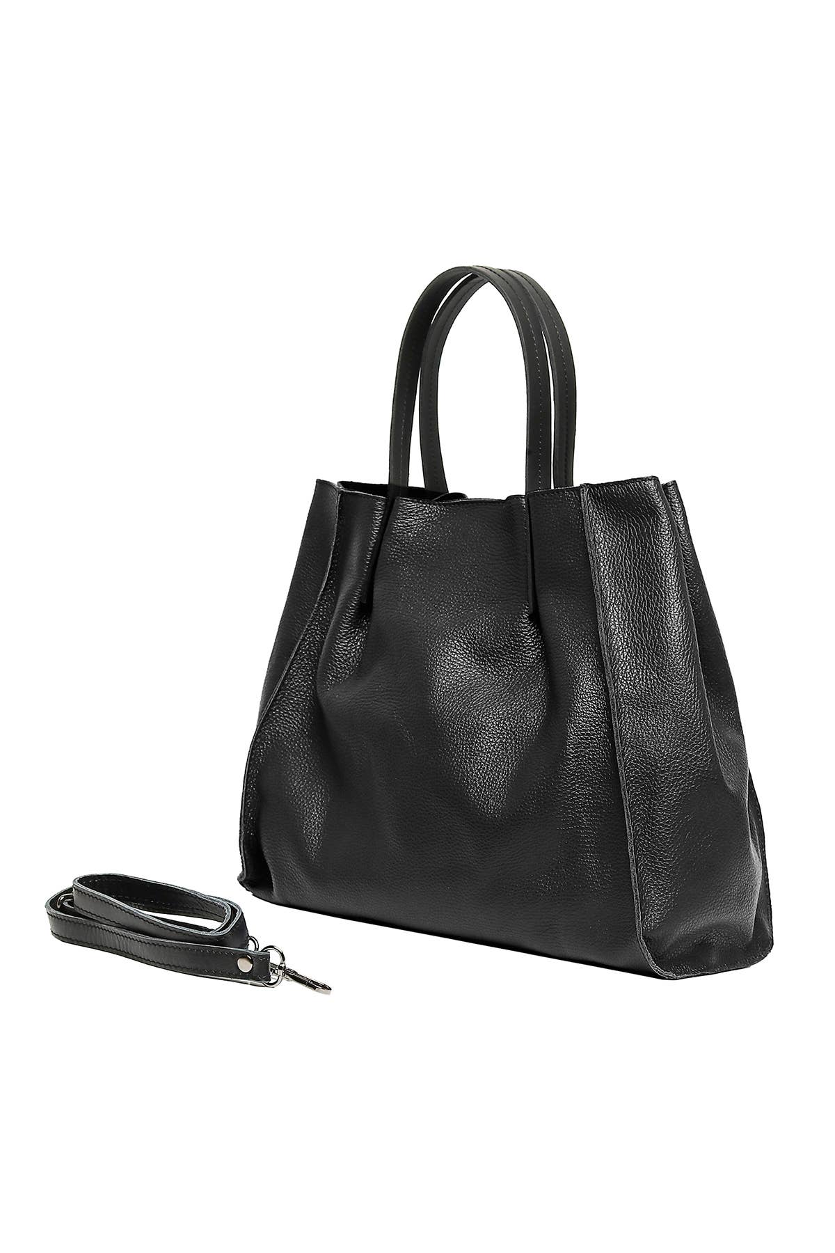 Tasche ETHEL in Schwarz, aus echtem Leder