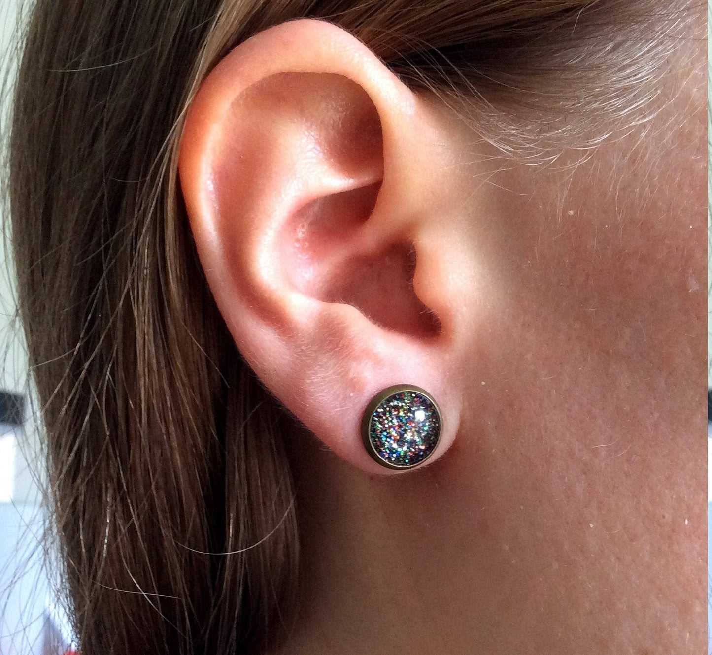 Ohrstecker Das Leben von der glitzernden Seite nehmen Mehrfarbig: Silber