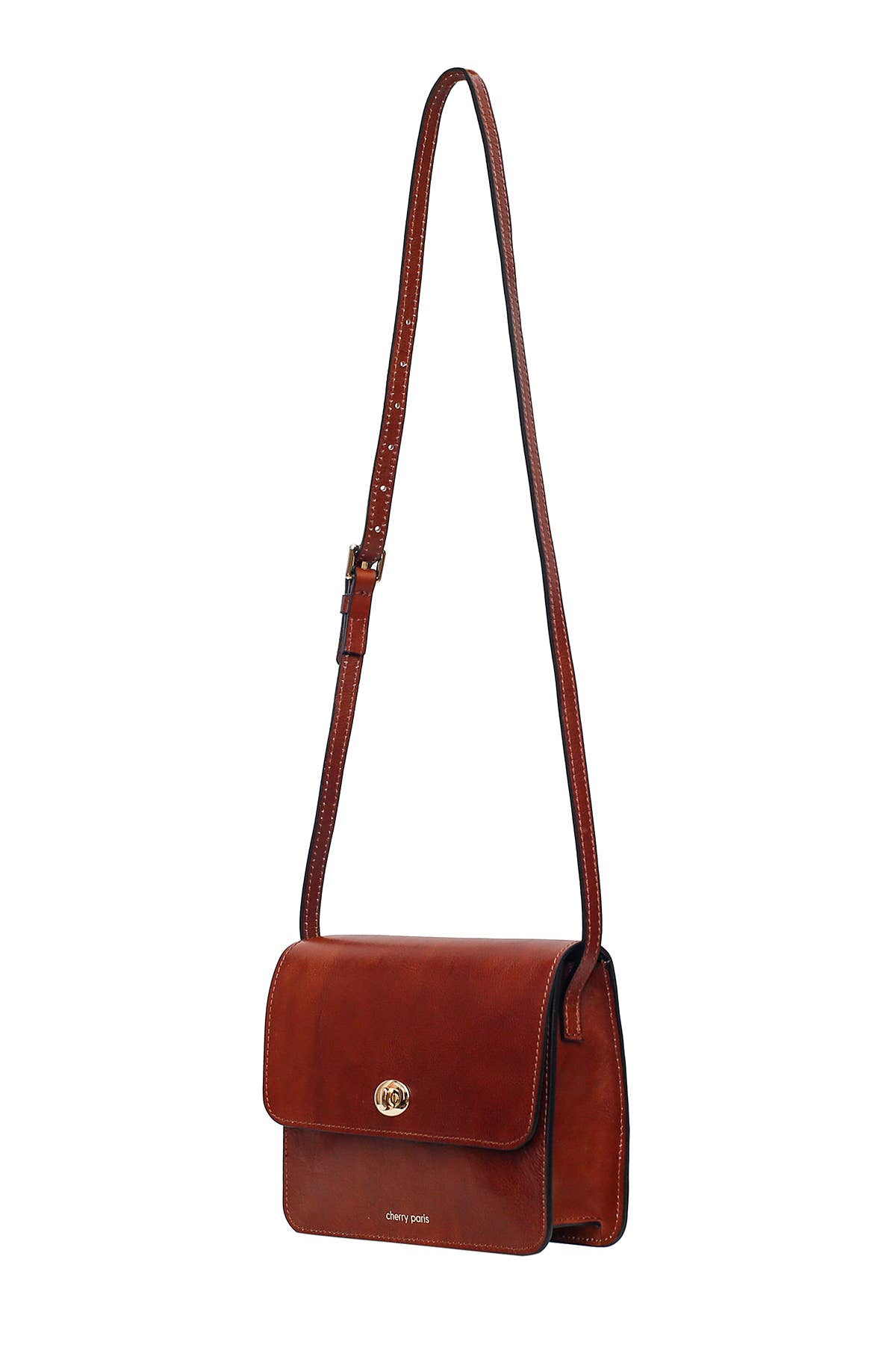 Tasche HELOISE in Kamel/ Cognac, aus echtem Leder