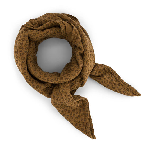 Rose in April: Halstuch MINI LEOPARD KÜMMEL: MINI-LEOPARD / L 110*110