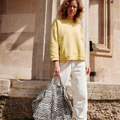 Rose in April: Große TASCHE ELISA ZEBROU GREIGE: GREIGE / Zebra