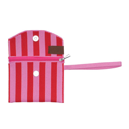Lot83- Kleine Börse mit Pink und rosa Streifen, für Karten, Geld, etc.