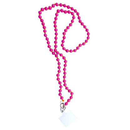 Lot83- Handykette Pink – Perlen-Handykette mit goldenen Details | Stylisches Smartphone-Accessoire