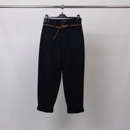 Chinohose Elira in schwarz, stretchig und angenehm zu tragen,GR M