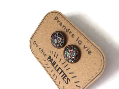 Glitzer Ohrstecker „Du côté Paillettes“ – Nimm das Leben mit Glanz- dans lˋair du Temps bijoux