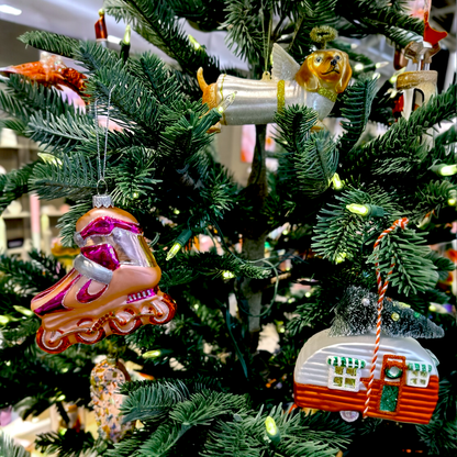 By Vivi- weihnachtlicher Anhänger- Heiliger Dackel, aus Glas