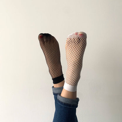 Sockette-Jessica Schwarze Netzsocke