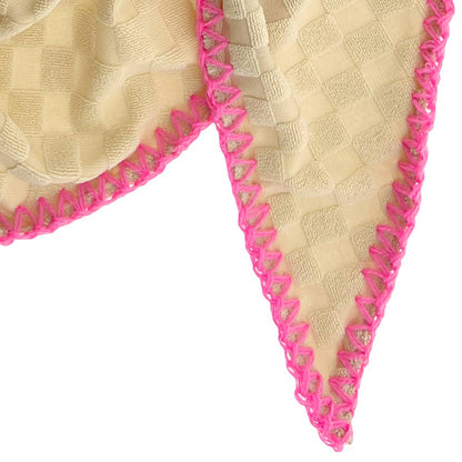 Lot83, Leichter Dreieckschal Marly Beige mit rosa