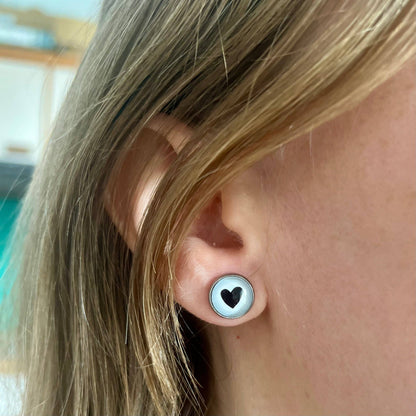 Herz-Ohrstecker Set „Telle Mère – Telle Fille“ | Mutter-Tochter Schmuck- Dans lˋair du Tempos bijoux, 4erSet