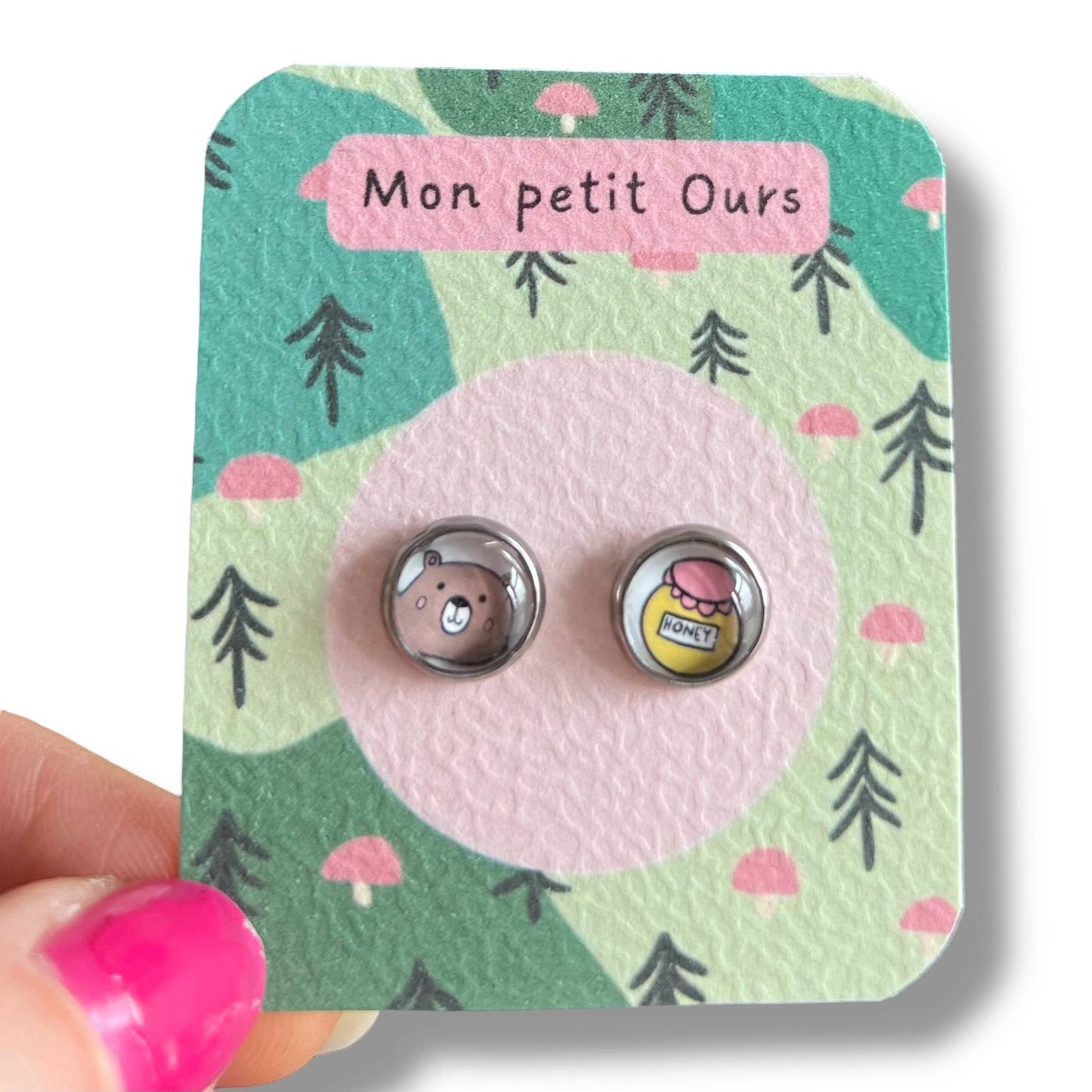 Kinder-Ohrringe Bär / Honig