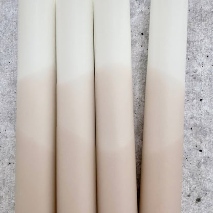 Wolkenreich-Dip Dye Kerzen | Boho beige | 4er Set