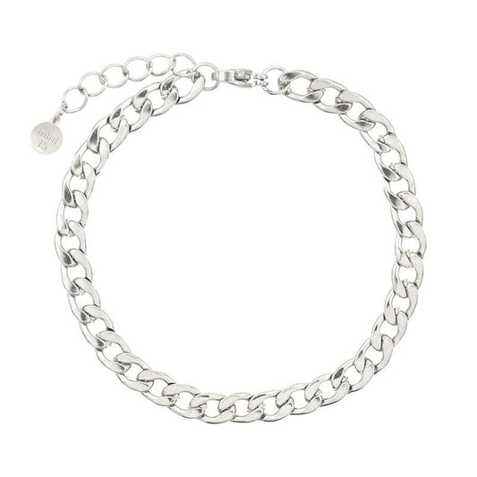 Mint15-Flachketten-Armband: Silber, aus Edelstahl