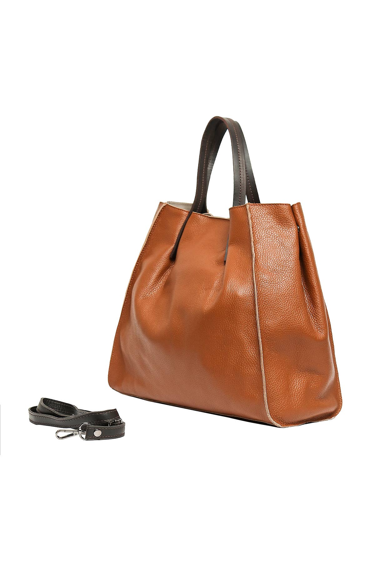 Tasche ETHEL in Schwarz, aus echtem Leder