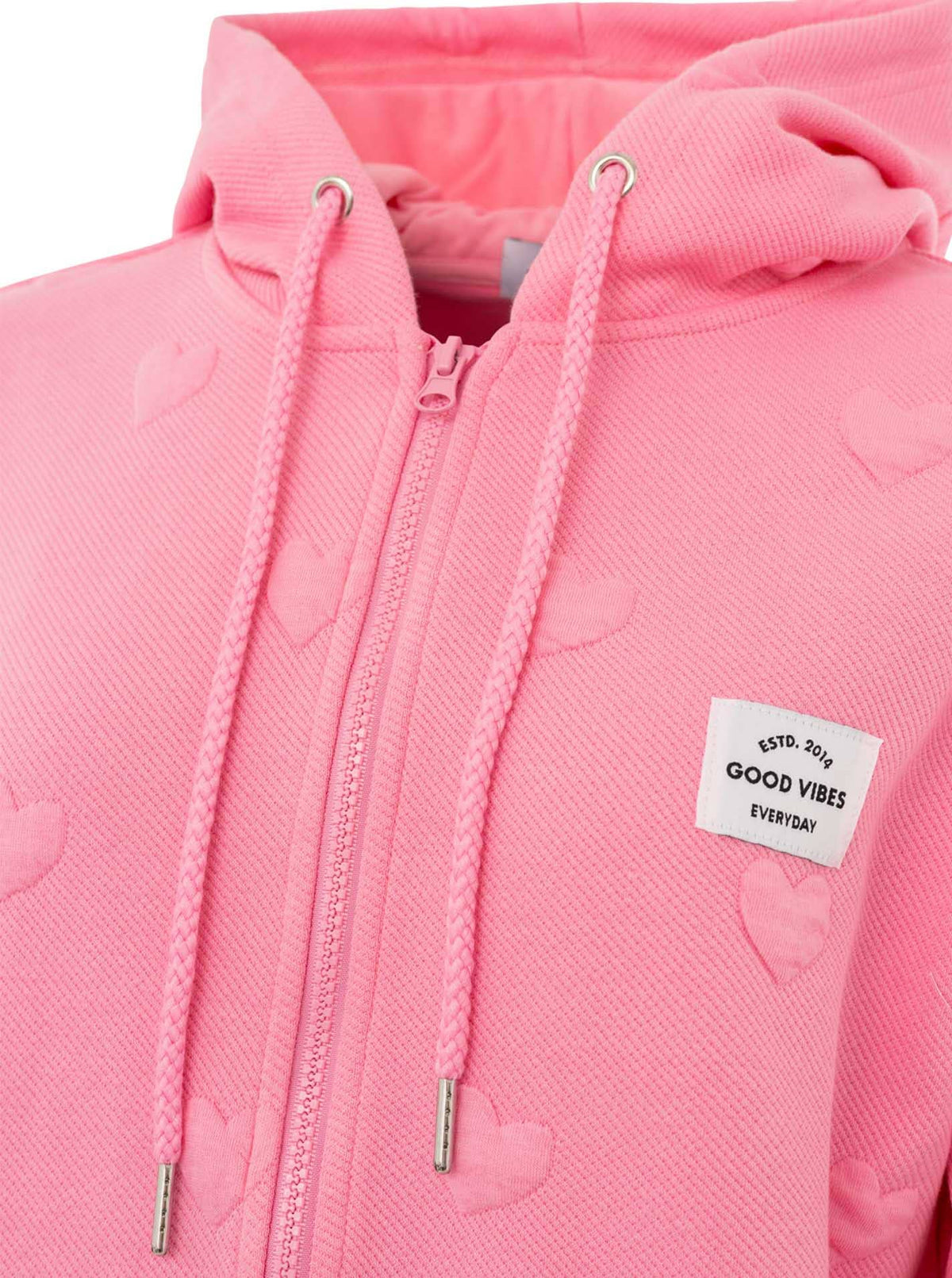 Hoodiejacke "Zwillingsherz Love": Rosa