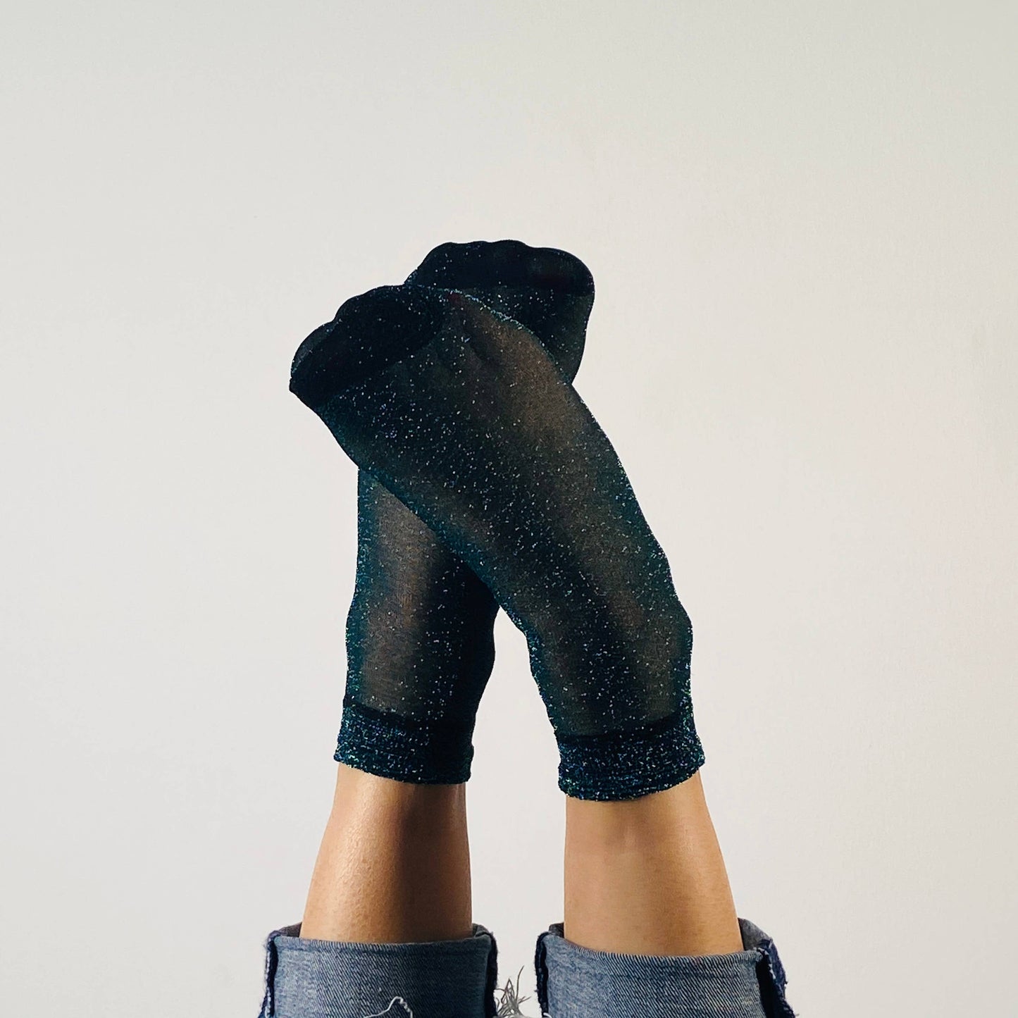 Sockette: Léa Glitzer - 6er Pack - feine transparente Socken
