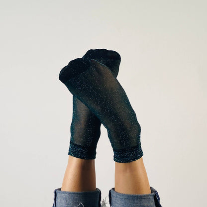 Sockette: Léa Glitzer - 6er Pack - feine transparente Socken