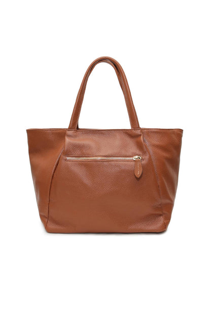 Cherry Paris Tote Bag in Cognac aus Rindsleder