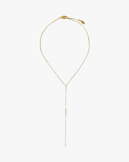 Helles Paris-ISLA Halskette, vergoldet mit Süßwasserperlen