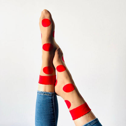 Sockette: Isabelle Söckchen mit roten Dots | Tüllsocken